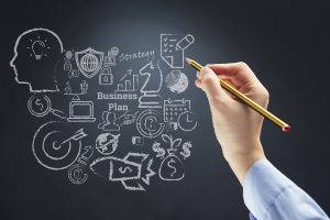 business planning chalkboard